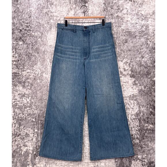 Doen Jeans 32 Womens High Rise Wide Leg Denim - Picture 1 of 7